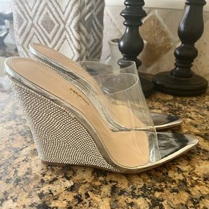 Fashion Nova rhinestone wedge
